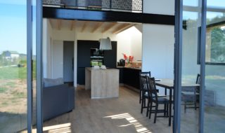 Séjour maison à ossature bois